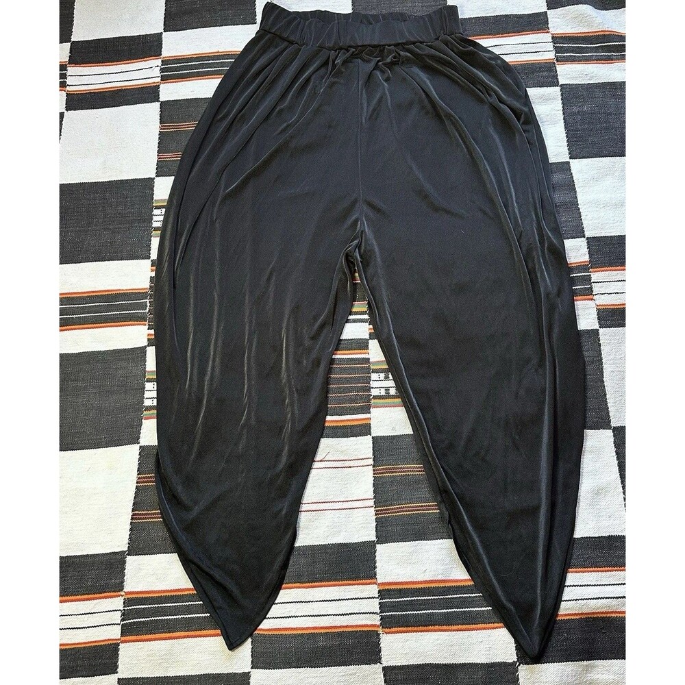 Vintage Hot Stuff Sheer Black Harem Tapered Pants. Genie Pants. Rare. S/M. USA.